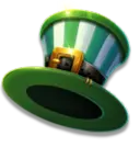 Green top hat symbol